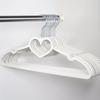 10Pcs Clothes Hanger Durable Abs Girly Heart Pink Love Bow-Knot Pattern Hanger Non-Slip Clothes Hanging Supplies