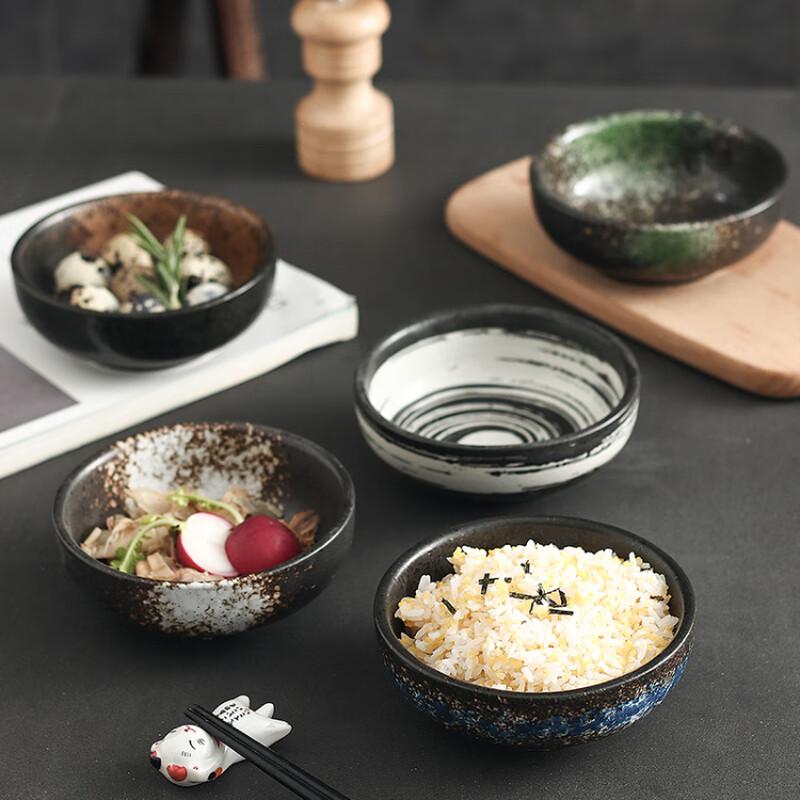 Zhishi Japanese Style Retro Ceramic Small Bowls