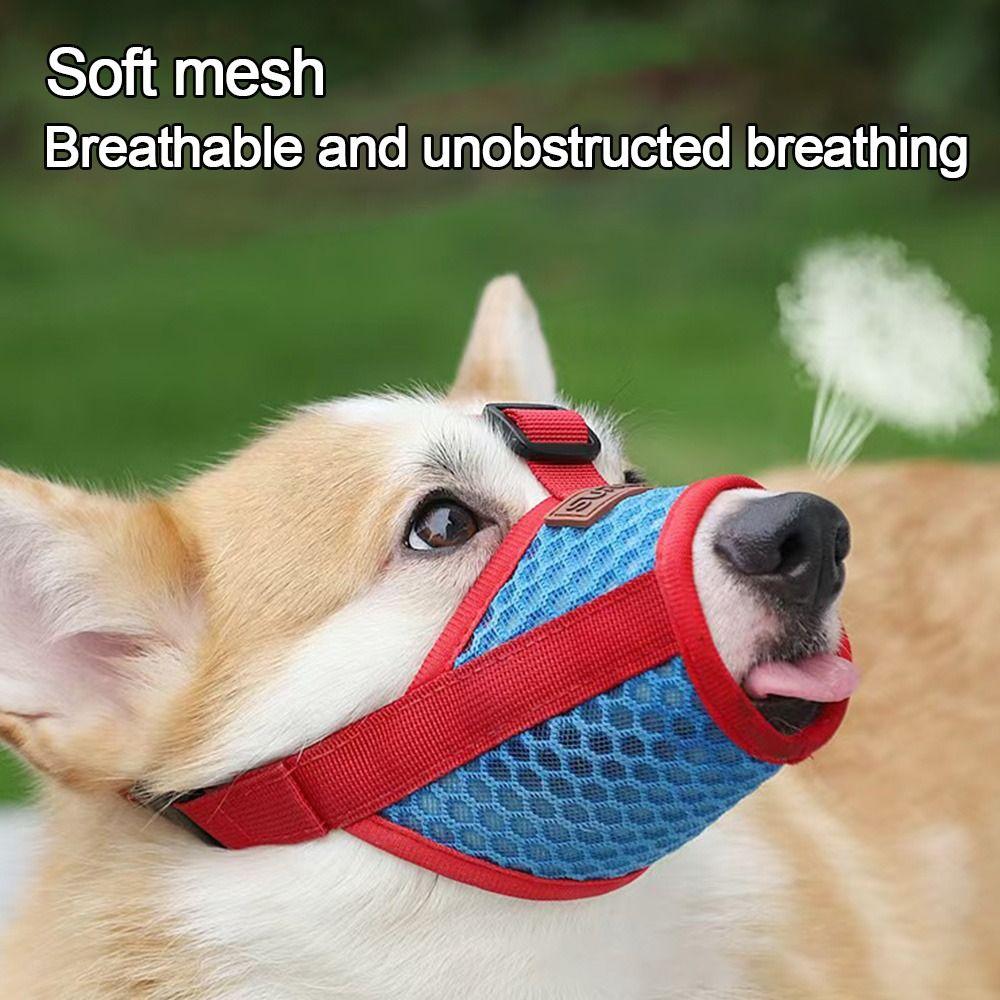 Soft Mesh Dog Muzzle Anti Biting Barking & Chewing Dog Mouth Cover Summer Pet Mouth Mask Pet
