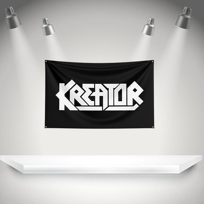 Kkreators Баннер Музыкальной Рок-Группы Флаг Тканое Полотно с HD Печатью Выставка Фанаты Музыкальной Группы Декор Гаража