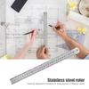 15-50Cm Stainless Steel Ruler Metal Straight Ruler Stationery Drafting Supplies Hand Tools Precision Double Sided Measuring Tool