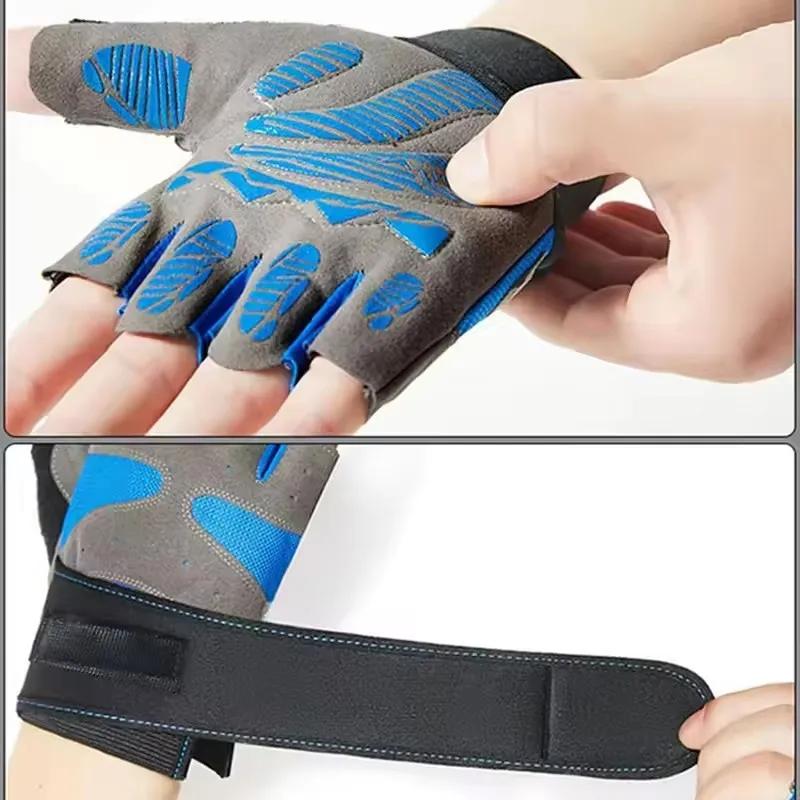 Men and Women Breathable Anti-slip Cycling Bicycle Gloves Half Finger Women's Gym Mitten Fitness Sport Training Fitness Gloves