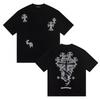 W364 CHROME HEARTS 2025 Summer New High Quality Cotton Round Neck Loose Large Size Men's and Women's T-shirt Couple T-shirt