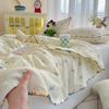 Летнее прохладное одеяло в корейском стиле для девочек Новое одеяло из стиранного хлопка с простым бантом Горячая распродажа