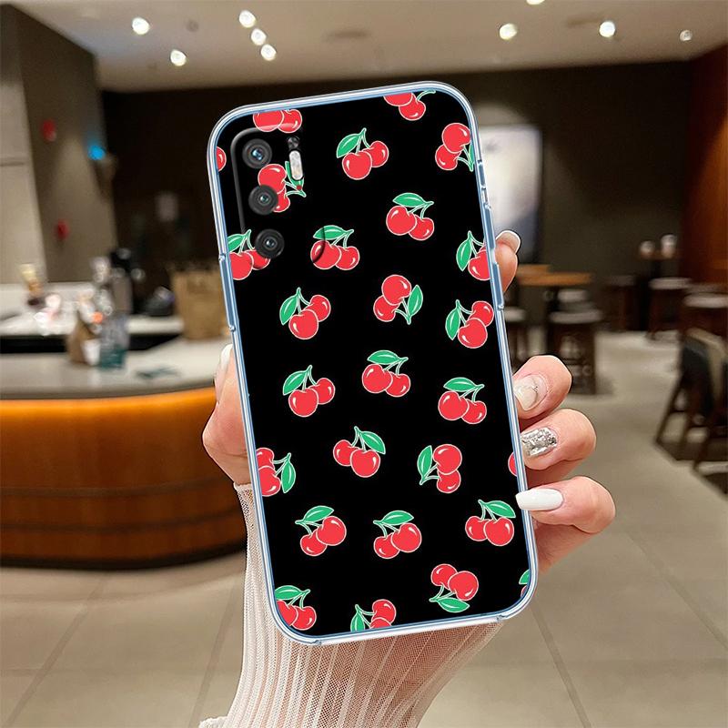 UP21 Cherry summer fruit Transparent Phone Case for Samsung Galaxy A04 A04S A14 A23 A34 A54 M23 M33 M52 M53