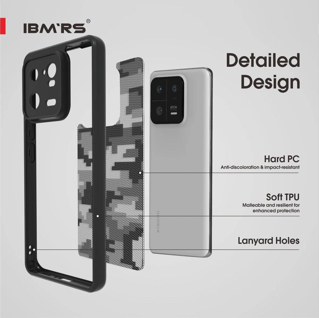(В комплекте ремешок на запястье)Чехол IBMRS для Xiaomi 13pro, камуфляжный противоударный прозрачный чехол для телефона