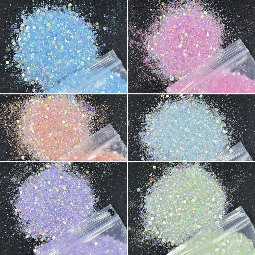 50G PET Glitter Powder Holographic Holographic Glitter New Craft Glitter  Nail Art DIY Decoration