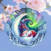 Durable Metal Garden Decor Whimsical Sleeping Gnome 2D Wind Spinner Vibrant Nighttime Design Perfect for Outdoor Yard and Garden Decoration