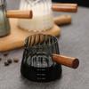 Стеклянная кофейная чашка в итальянском стиле 180 мл Многоразовая Термоизолированная Мерный стаканчик Деревянная ручка Стаканы для питья Кофе Чай Вода