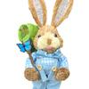 Easter Bunny Figurine Creative Straw Statue for Bedroom Shelf Balcony