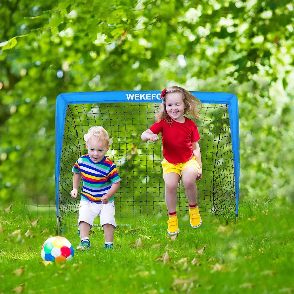 Kids Soccer Goal Set Fun Teamwork Training For Primary School Students Football Outdoor Goals Blue