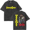Anime Dorohedoro Kaiman Washed Vintage T Shirt Men Gothic Manga Rock Tshirt Mens Hip Hop Oversized Short Sleeve Tee Streetwear