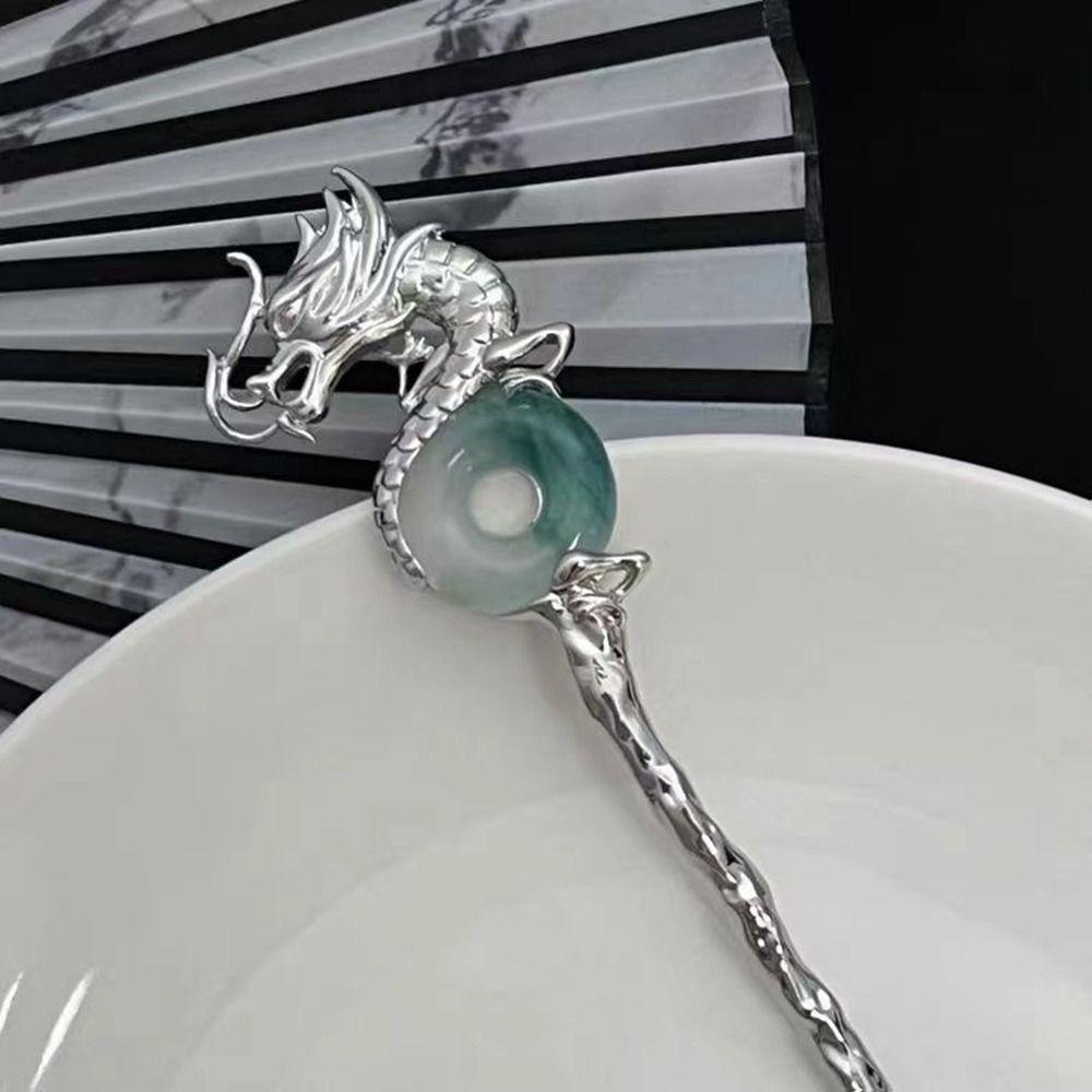 Buckle Cheongsam Green Chinese Style Headwear Ancient Style Hairpin Hanfu Hair Sticks Metal Hairpin