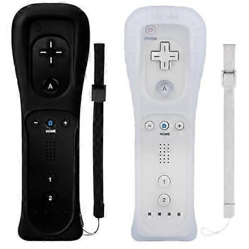 Набор из 2 контроллеров Wii, Пульт-контроллер Wii с силиконовым чехлом и ремешком на запястье, Пульт-контроллер Wii для Wii/Wii U