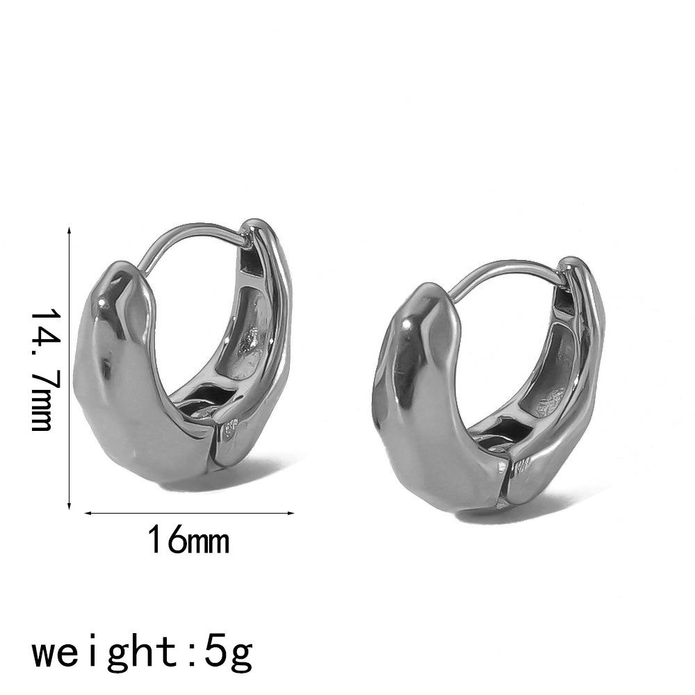 Ins Серьги из титановой стали Lava Folded, женские серьги-пряжки из нержавеющей стали премиум-класса, не выцветающие