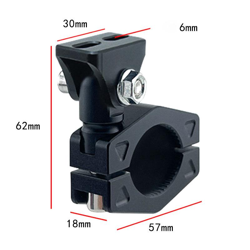 Кронштейн для крепления светодиодной фары мотоцикла, регулируемый угол наклона, вертикальный хомут для крепления трубки, рабочий держатель для дополнительных фонарей