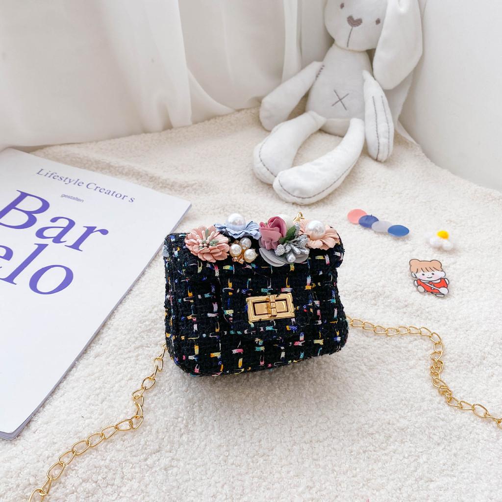 Trendy Kids Crossbody Bag With Cute Floral Pattern Soft Leather Shoulder Strap