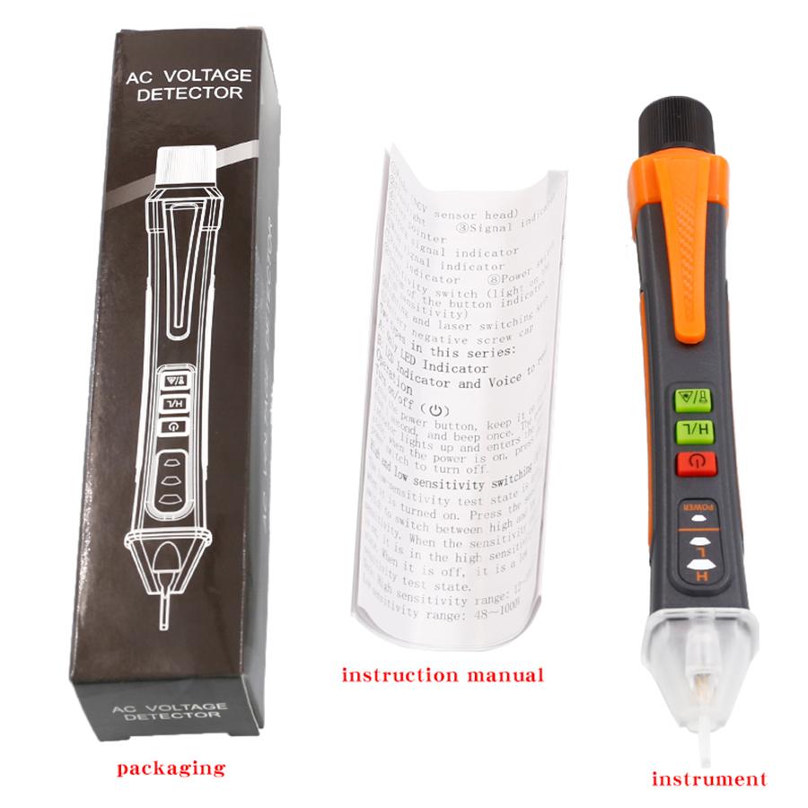 NJTY T02A AC Voltage Sensing Voltage Tester High Voltage Non-Contact Electric Pen Advanced AC 12-1000V Test Pen