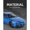 Модель легкосплавного автомобиля Nissan GTR-R34 в масштабе 1/24 с аутентичными звуковыми эффектами, коллекционная игрушка премиум-класса для детей и взрослых