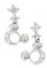 Серьги Disney Plump Mickey из серебра 925 пробы с циркониевым покрытием, качающийся камень, аксессуар [Disney] [Специальные характеристики] Для женщин