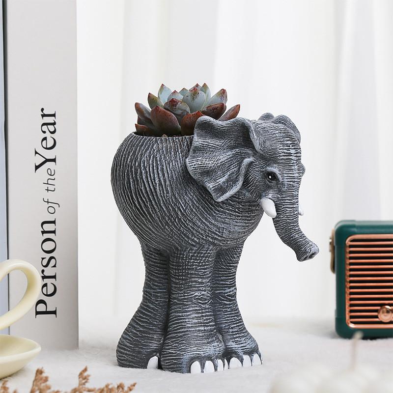 Horticultural Vase Cartoon Doll Creative Doll Resin Ornament Outdoor Flowerpot