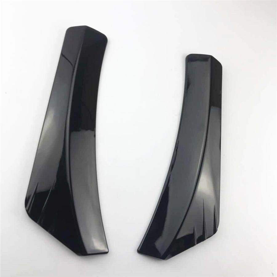 Universal 2x Glossy Black Car Rear Bumper Lip Diffuser Splitter Canard Protector