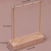 Solid Wood & Metal Jewelry Display Stand – Earring & Necklace Holder with Logo