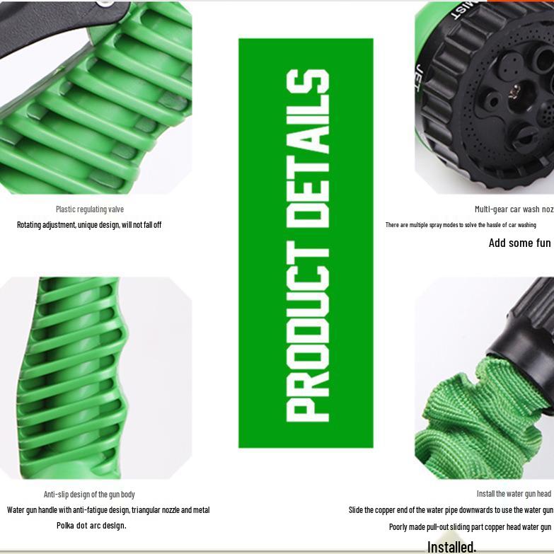 High-Pressure Multifunctional Car Wash & Garden Watering Set with Retractable Hose