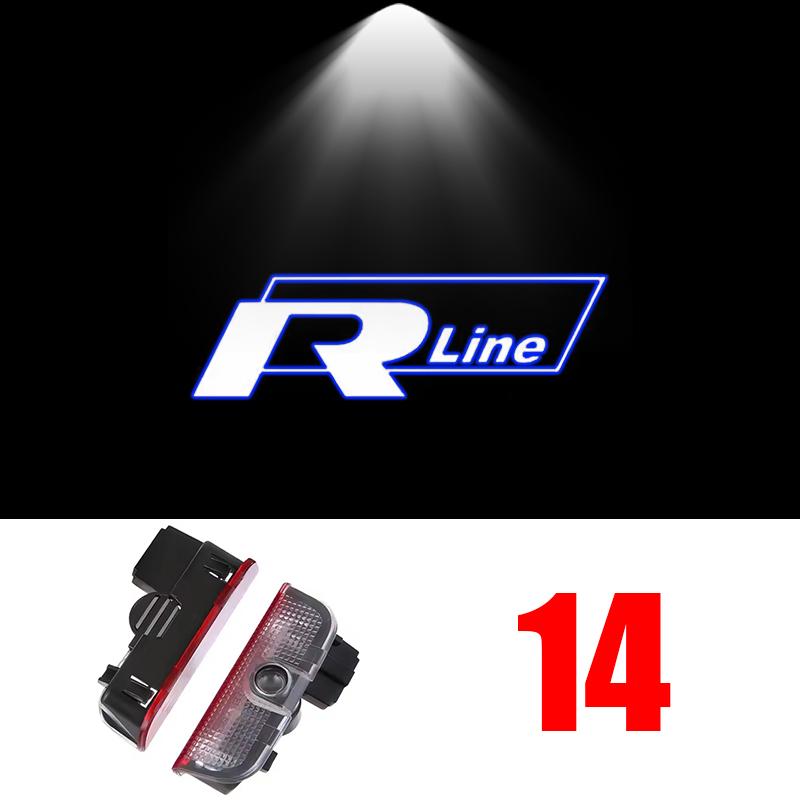 2Pcs LED Car Door Projector Welcome Ghost Shadow Light For VW Touareg Golf 5 6 7 Passat B6 B7 B8 B9 MK6 MK7 R GTI Accessories