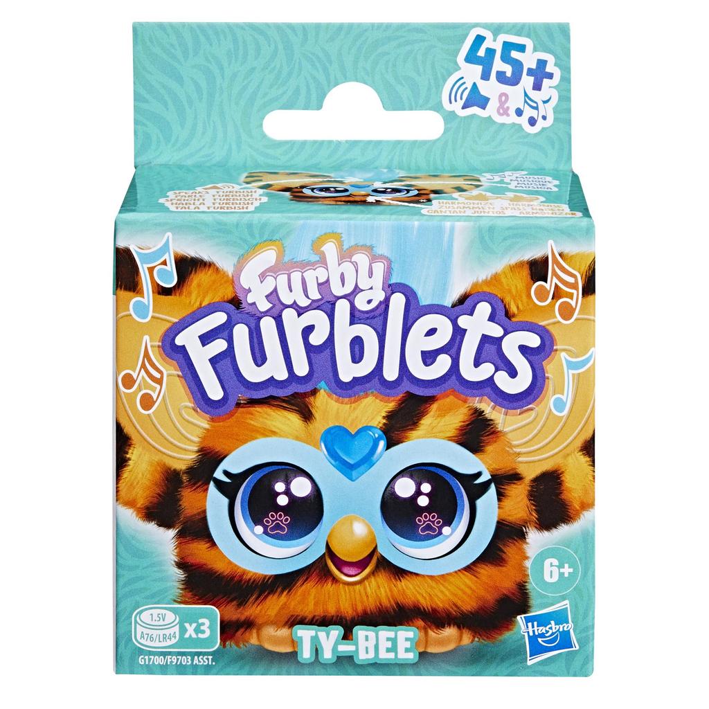Hasbro Furby Furblets Tibby Мини-друг, Электрическая плюшевая игрушка для мальчиков и девочек, Возраст 6+, Оранжевый, Тигр, Furby говорит, Музыкальный, G1700, Оригинал