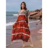 Бохо Кафтан Платье Большого Размера, Женское Пляжное Платье Макси Большого Размера