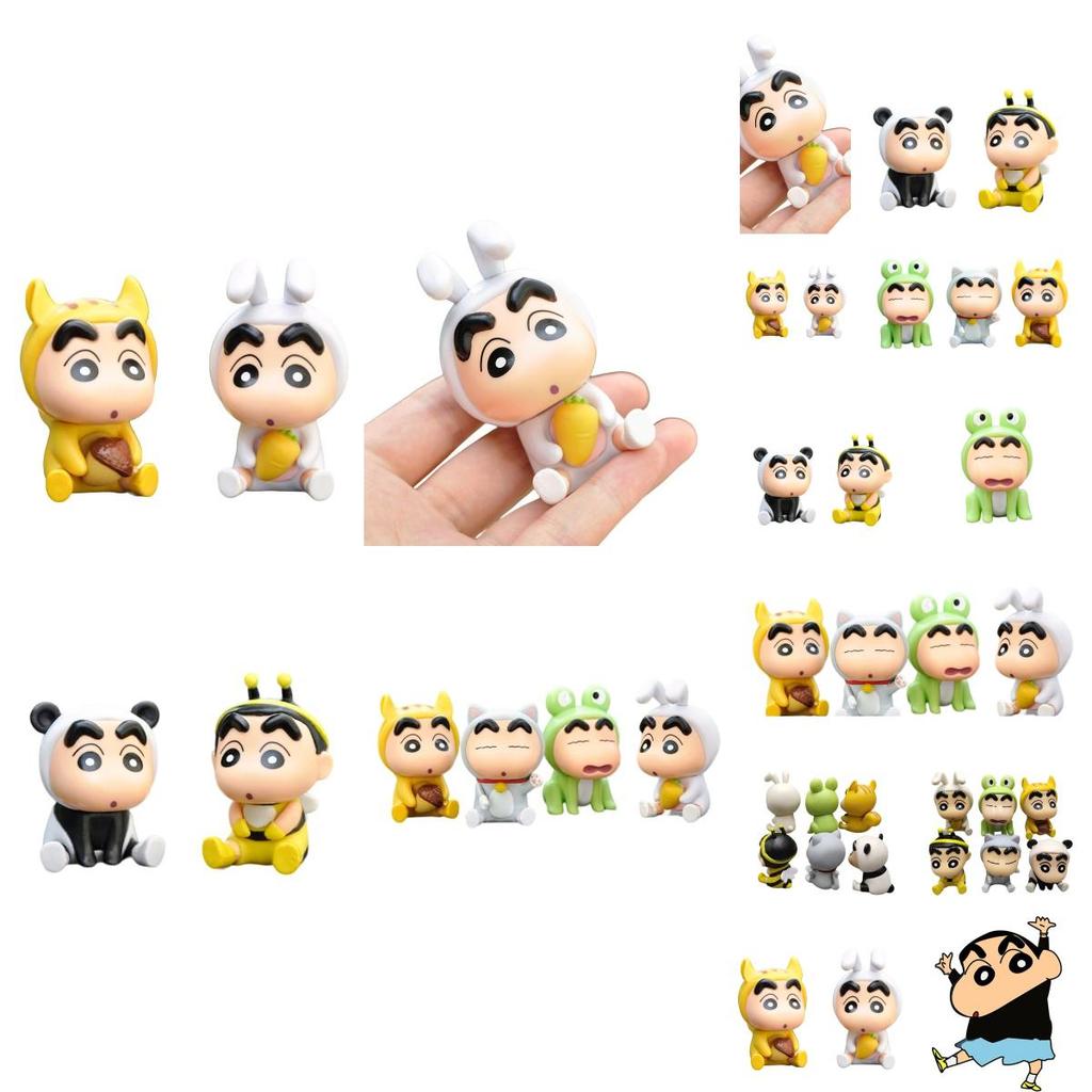 Adorable Crayon Shin-chan Pvc Figures For Desk, Car, Collection Set Of 6