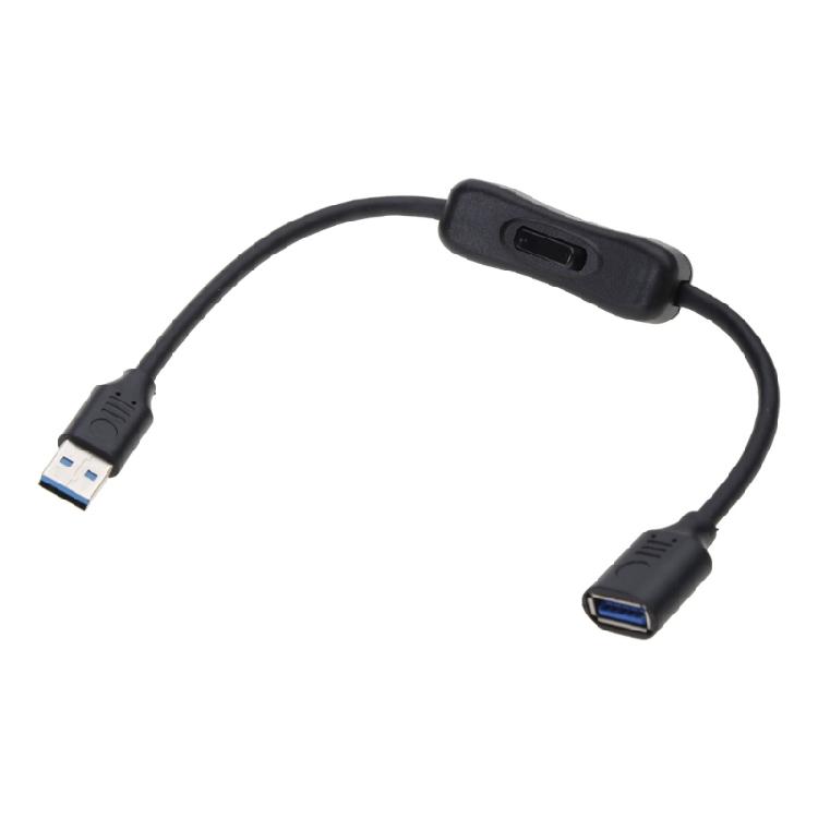 Синхронизация данных Линия USB3.0 Удлинительный шнур USB Удлинительный кабель Провод с переключателем ВКЛ ВЫКЛ