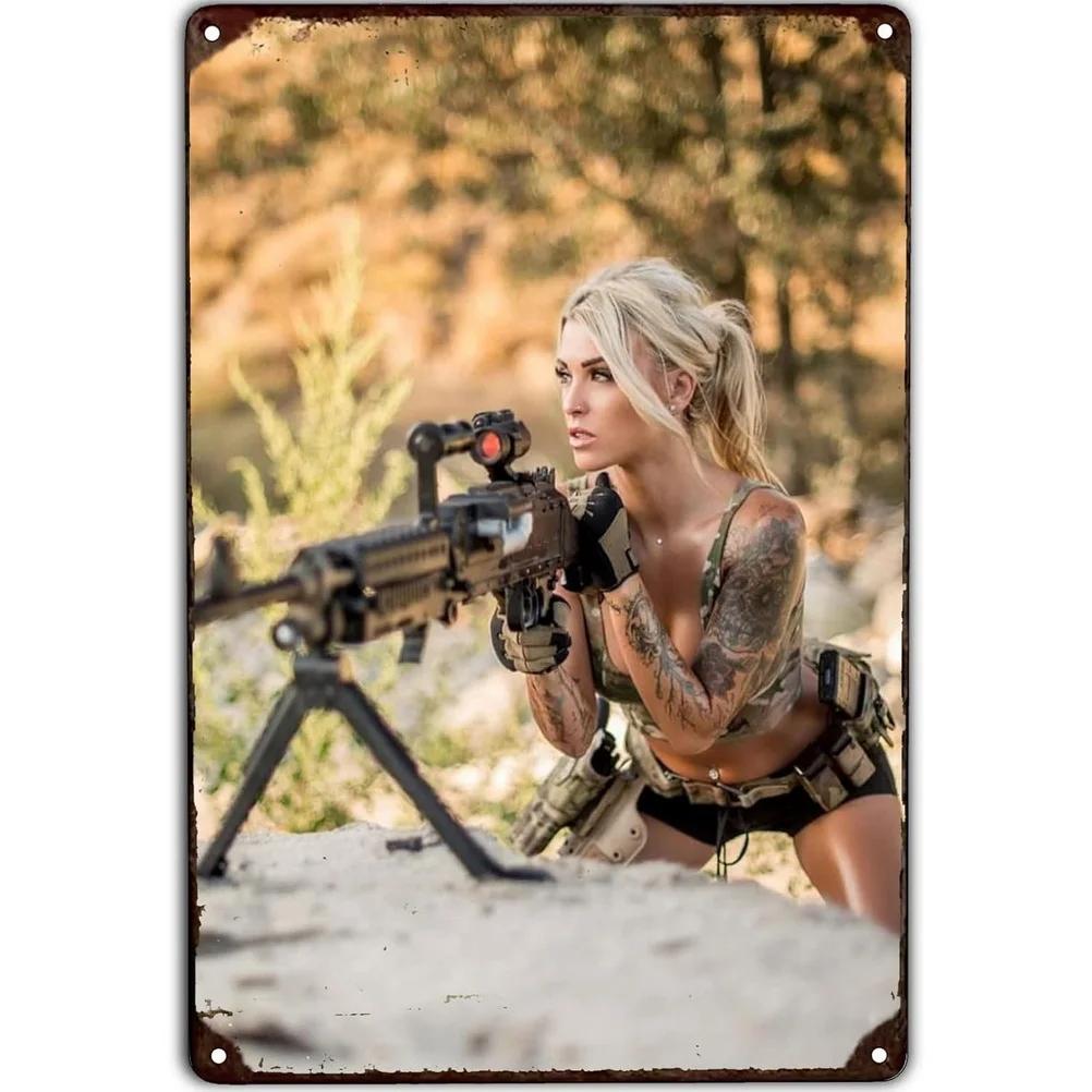 Металлические жестяные знаки, военная пин-ап настенная декоративная табличка, винтажный художественный постер, железная картина для пещеры для мужчин, кафе, сада, клуба, бара