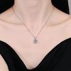 D цвет 0,5/1/2CT Блестящий муассанитовый кулон круглой огранки для женщин Лабораторное бриллиантовое ожерелье из стерлингового серебра 925 пробы пройти тест GRA