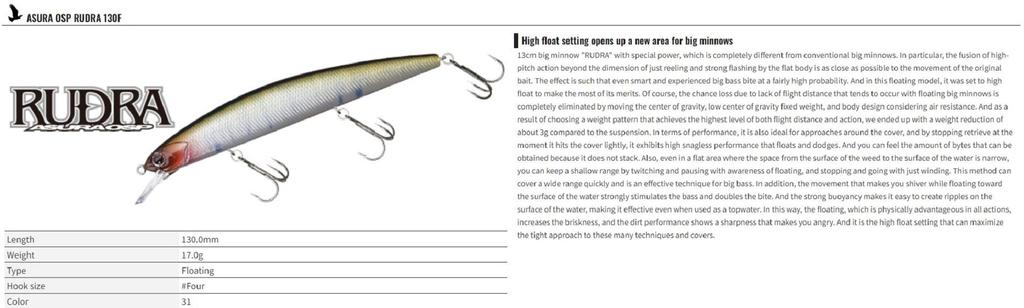 OSP Плавающая приманка Rudra 130F F-90 (1085)
