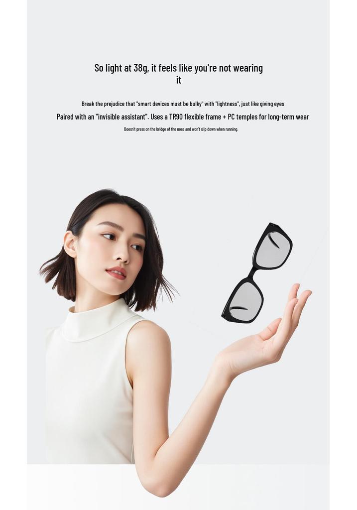 Smart AI Bluetooth Sunglasses: Voice Assistant, Sports Functionality, Multifunctional Translation, Anti-Blue Light & Anti-UV Protection