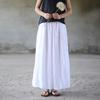 Summer Wide Leg Pants Trouser Pockets Loose Cotton Linen Women Solid Pants