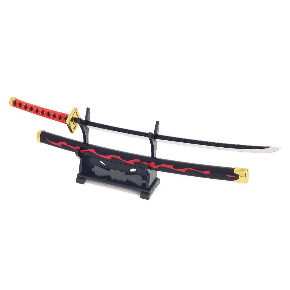 26cm Burning Sword Kinemon OP One Katana Blade WeaponsModel Piece Anime Peripheral Home Ornament Decoration Toy for Male Boy Kid