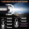 Mini COB Keychain Flashlight USB Rechargeable LED Torch 6 Modes Waterproof Portable Work Light for Camping Hiking Emergency Use
