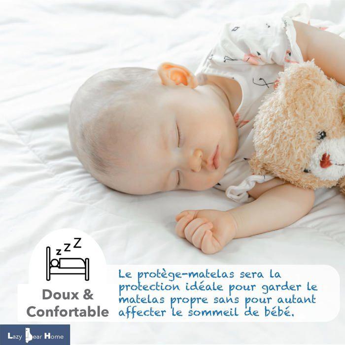 Protège-Matelas Imperméable - Lazy Bear Home - 70x140cm - Coton Éponge - Hypoallergénique - Lavable