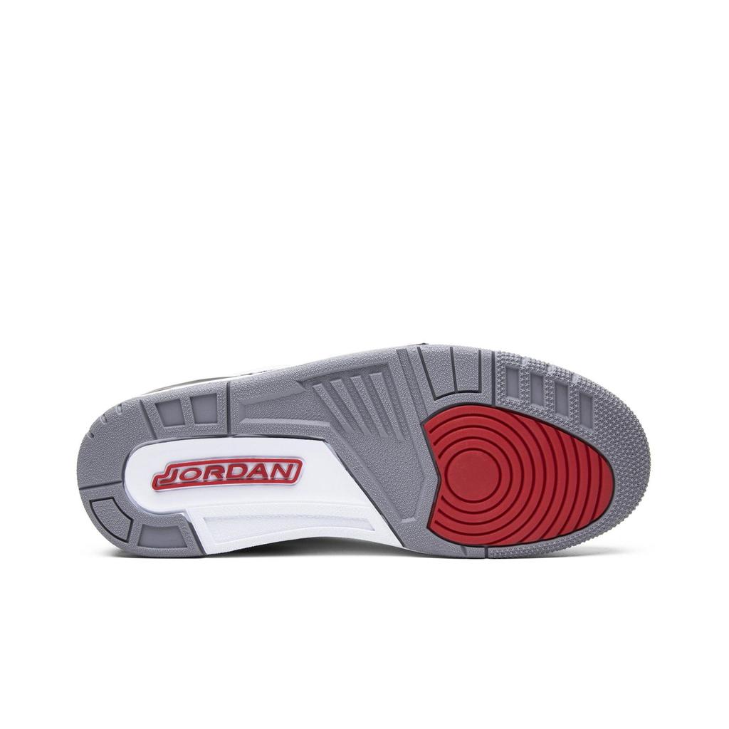Air Jordan 3 Retro 'White Cement' 2011 (Unisex) White / Fire Red / Cement Grey / Black Vintage Basketball Shoes 136064 105