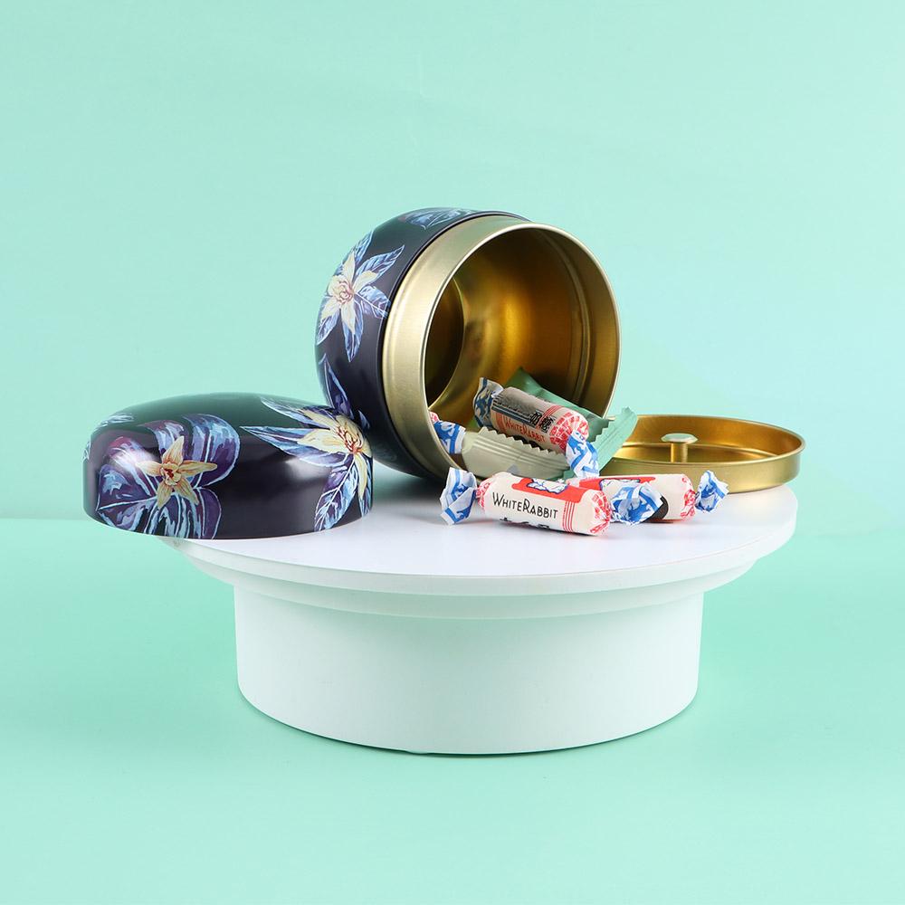 Party Portable Mini Small Round Storage Box Tea Cans Containers Packaging Box Tin Plate Canister