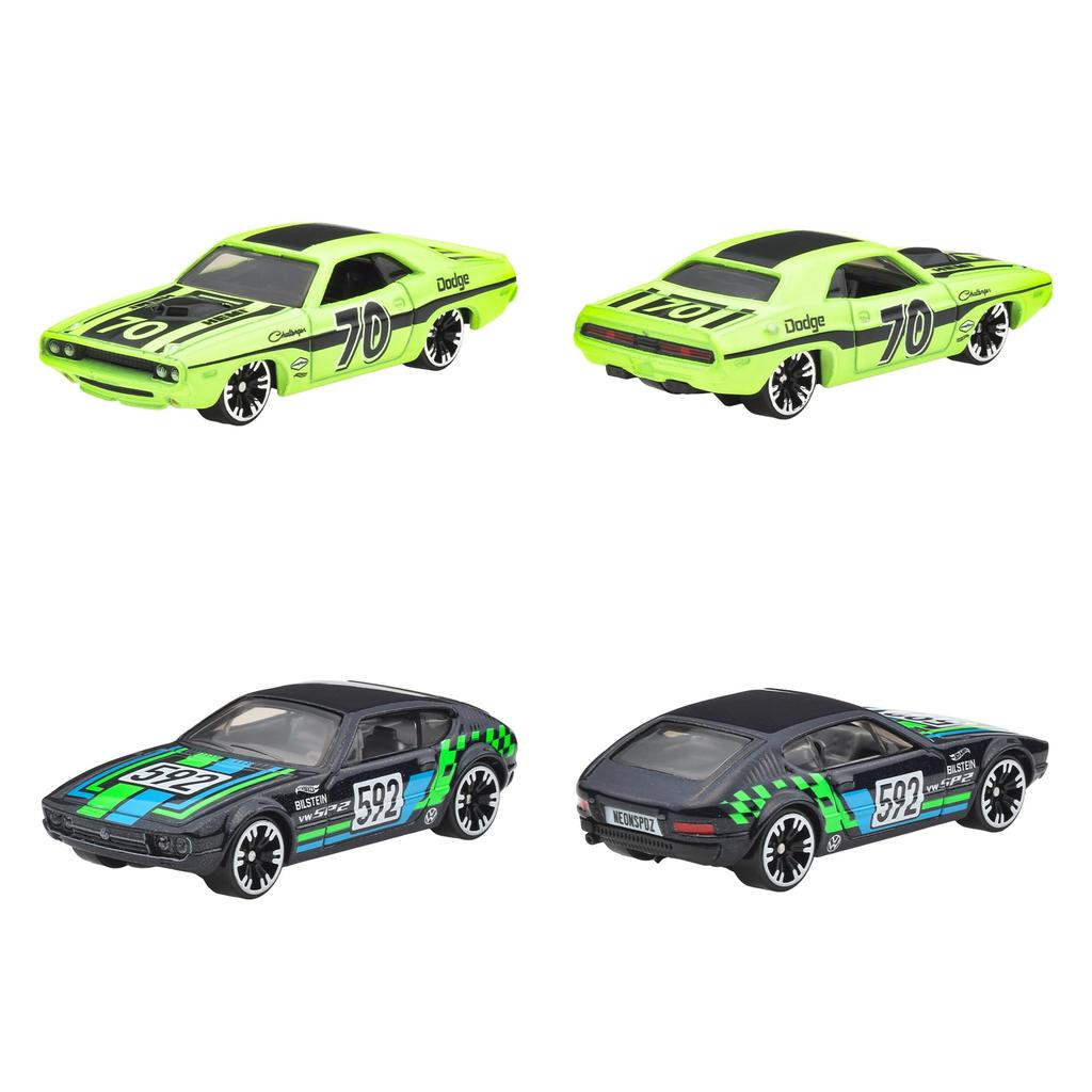 Hot Wheels Neon Speeders Assorted Vehicle Diecast Box of Ages Toys, Cars, 10, 3+, Multi-color, HLH72-986F