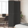 VidaXL Room Divider 3 Panels, Room Separator, Privacy Screen, Living Room Bedroom Screen, Black Wood 358848