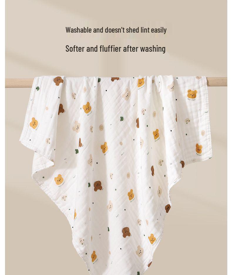 Супермягкое шестислойное хлопковое детское банное полотенце и пеленка