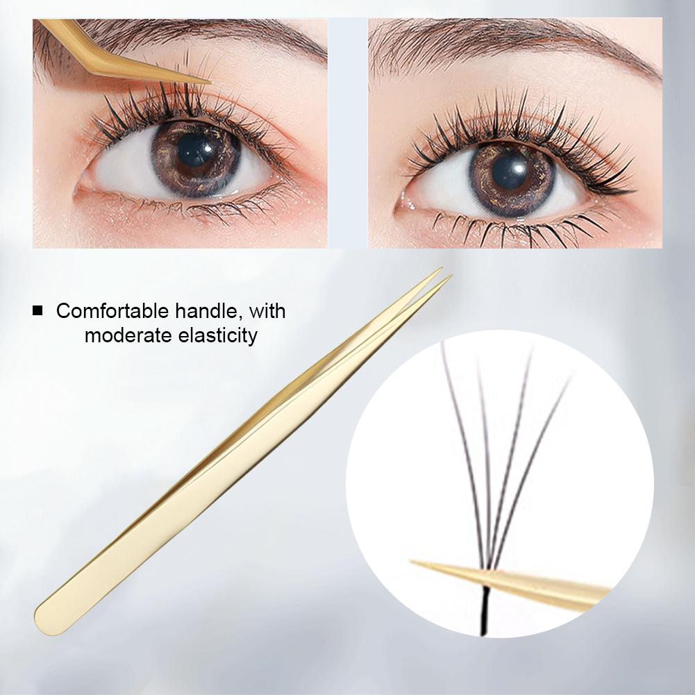 Eyelash Tweezers Grafting Eyelash Tweezers Beauty Eyelash Tweezers Blooming Golden Feather Clip False Eyelash Clip Beauty Tool