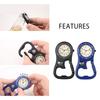 Lancardo Nurse Watch Pocket Watch Analog Luminous Carabiner Black 2 Мужские Женские