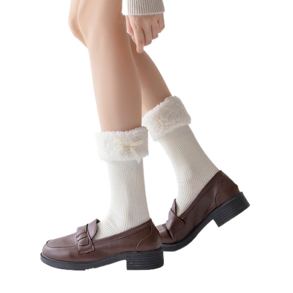 Утепленные зимние носки женские Y2K носки-гольфы средней длины модные носки из кораллового флиса JK
