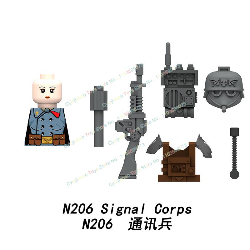 Modern Pyro Soldier Sergeant Signal Corps Sniper Instructor Building Blocks Bricks Accessories Head Weapon Kid Toys N201-208
